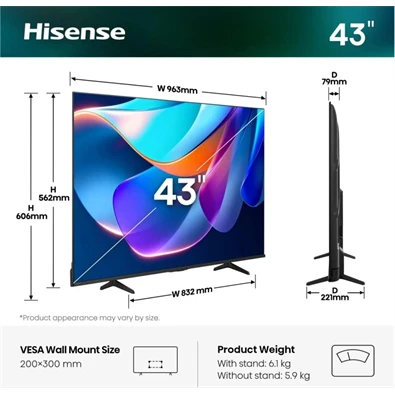 Hisense 43A6S 43″ 4K UHD Smart TV