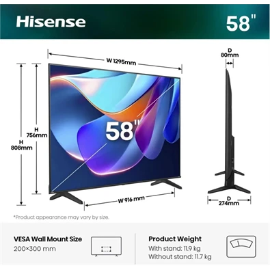 Hisense 58A6S 58″ 4K UHD Smart LED TV