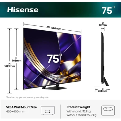 Hisense 75U7S 75″ MiniLED Smart TV