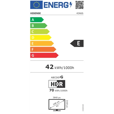 Hisense 43A6S 43″ 4K UHD Smart TV