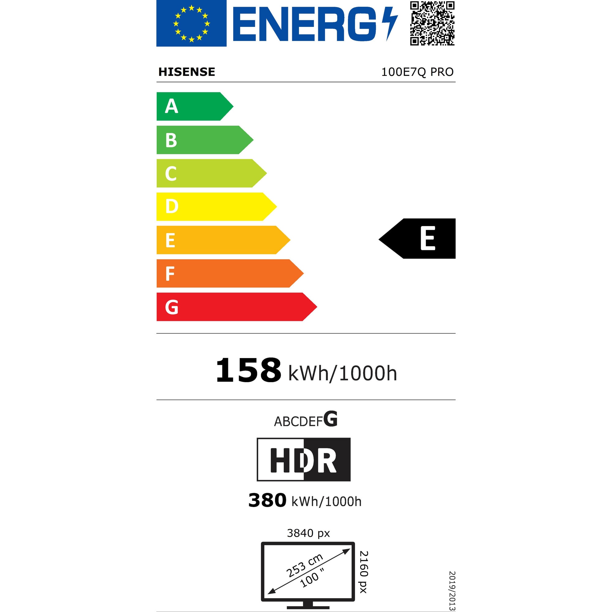 Hisense 100E7S 100 hüvelykes TV