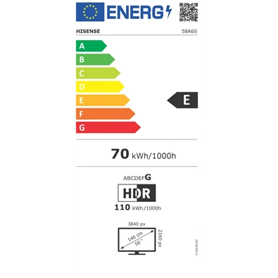 Hisense 58A6S 58″ 4K UHD Smart LED TV