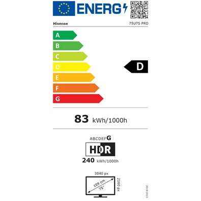 Hisense 75U7S 75″ MiniLED Smart TV