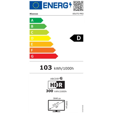 Hisense 85U7S 85″ MiniLED Smart TV