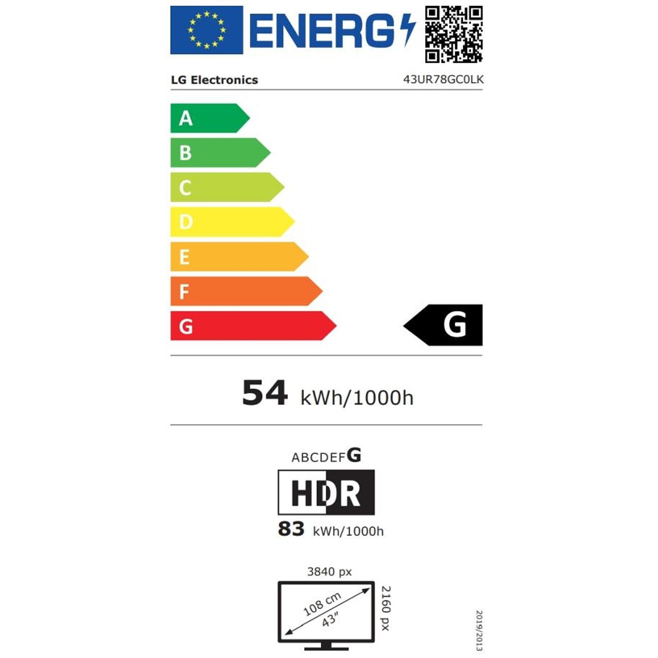 LG 43UR78GC0LK.AEU 43 hüvelykes 4K Smart TV