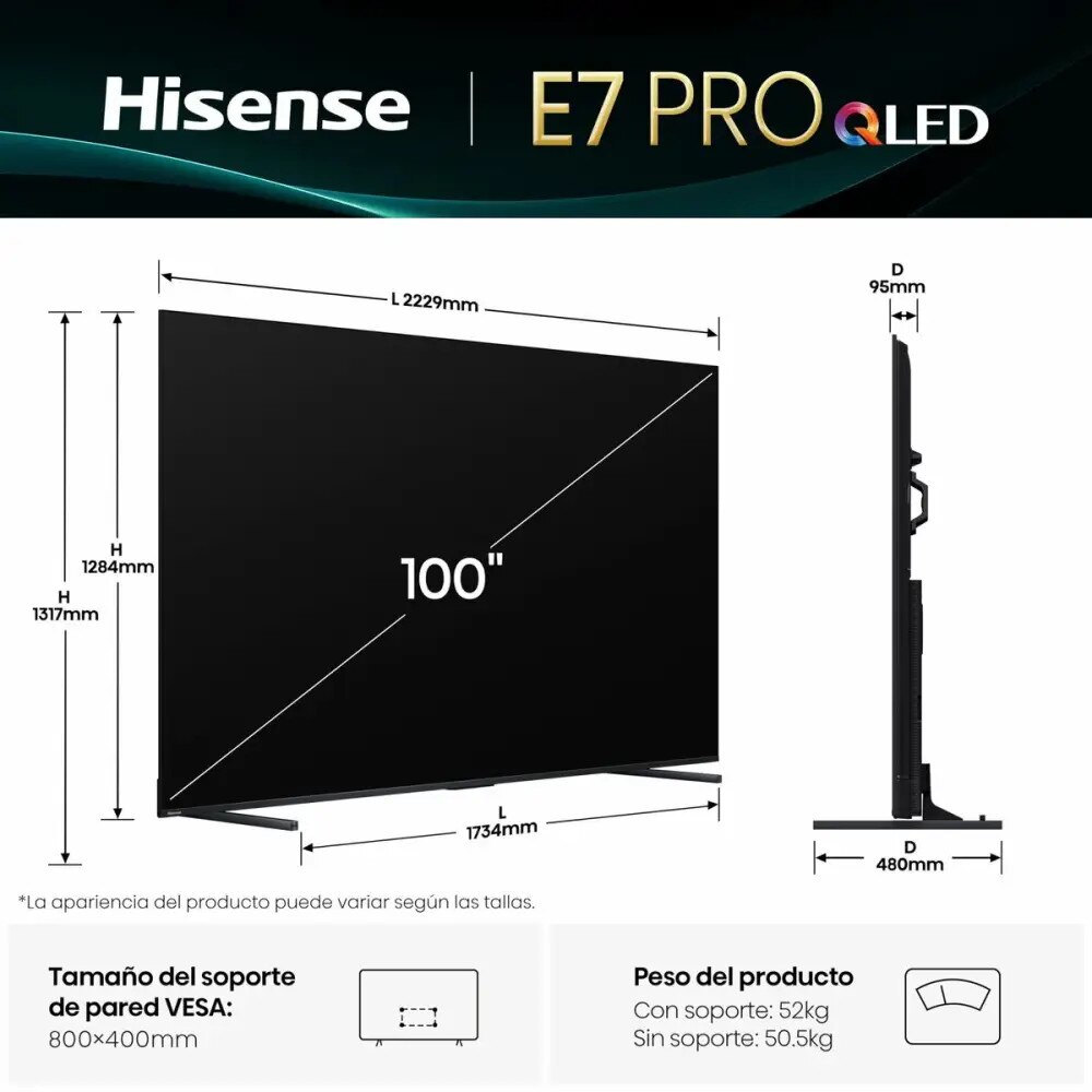 Hisense 100E7S 100 hüvelykes TV