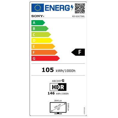 SONY KD65X75WLPAEP 65 hüvelykes 4K UHD Smart LED TV