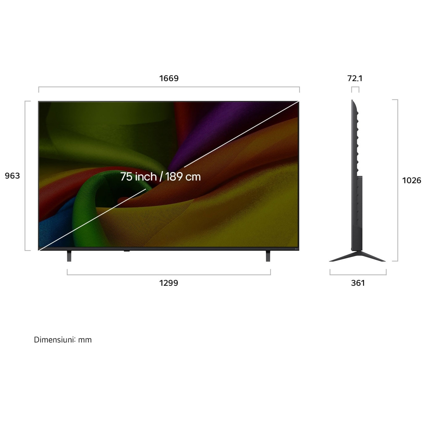 LG 75NU85CB6LA.AEU 75 hüvelykes TV