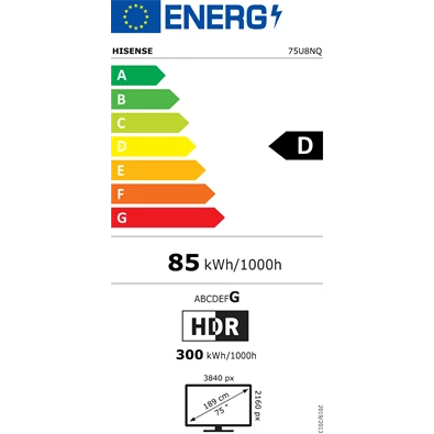 HISENSE 75U8NQ 75″ MiniLED 4K Smart TV