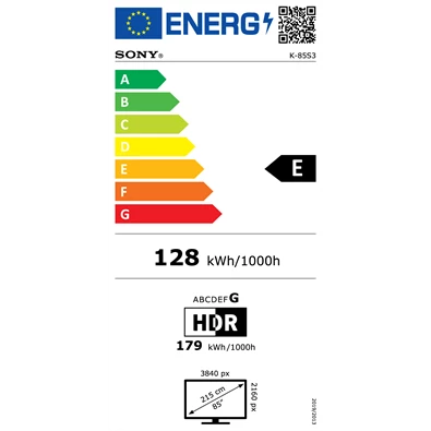 SONY K85S35BP.CEI 85″ 4K UHD Smart LED TV
